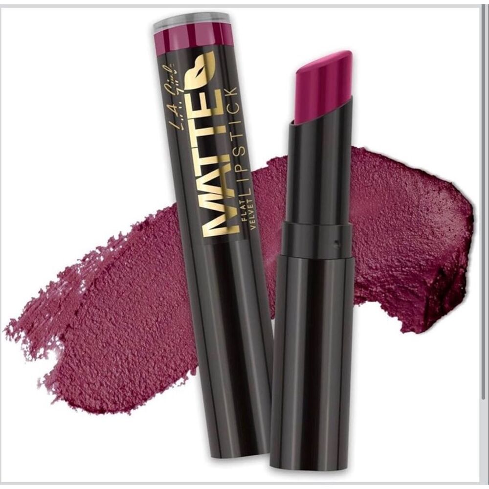 LA Girl Matte Flat Velvet Lipstick in GLC823 Va Voom! Berry Plum Purple